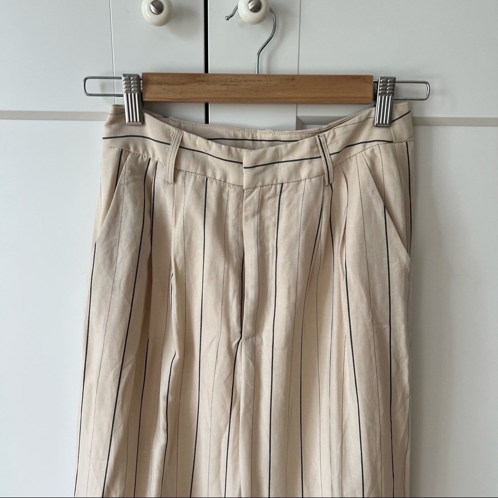 DISSH CELLE Cream Stripe Blazer WidePants Blazer & PantSuit. sz4. & sz.2. - Picture 16 of 17